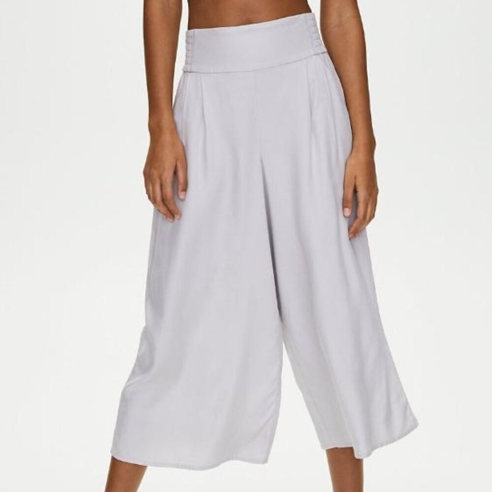Aritzia Sunday Best Sullivan Pants in Dove Grey Wide Leg and Cropped - Picture 1 of 8